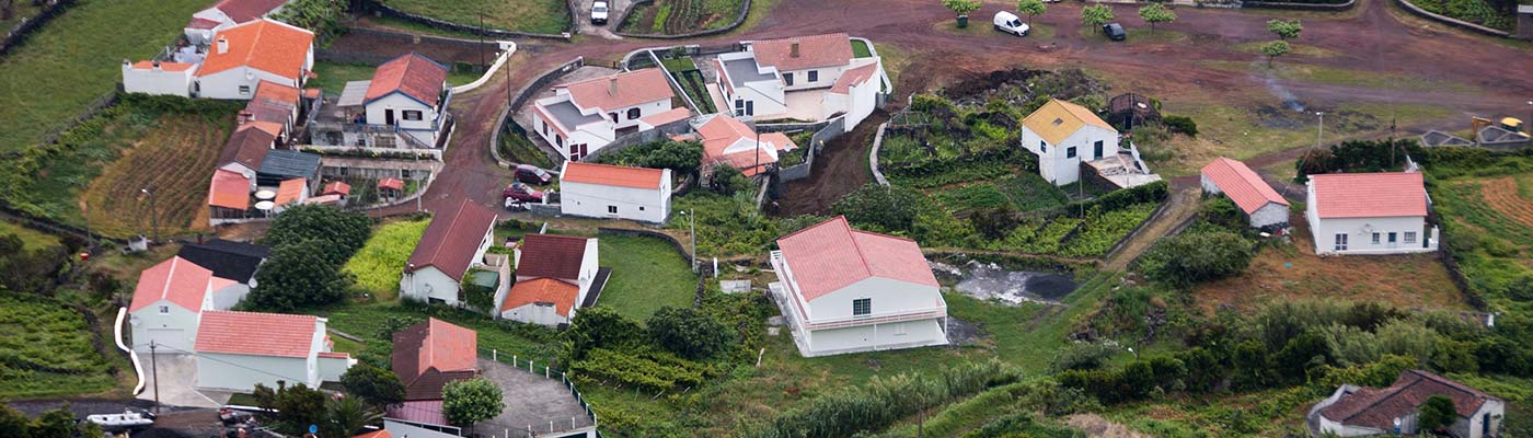 Looking down on a Faja village
